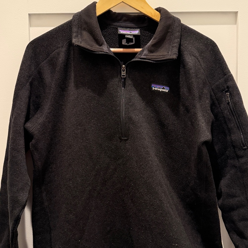 Patagonia - Women's Better Sweater® 1/4-Zip Fleece - Black - L - Picture 2 of 3